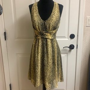 Guess Light and Dark Brown Dress, Size 6, 100% Polyester, WAIST 14”,